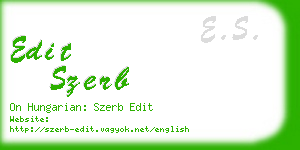 edit szerb business card